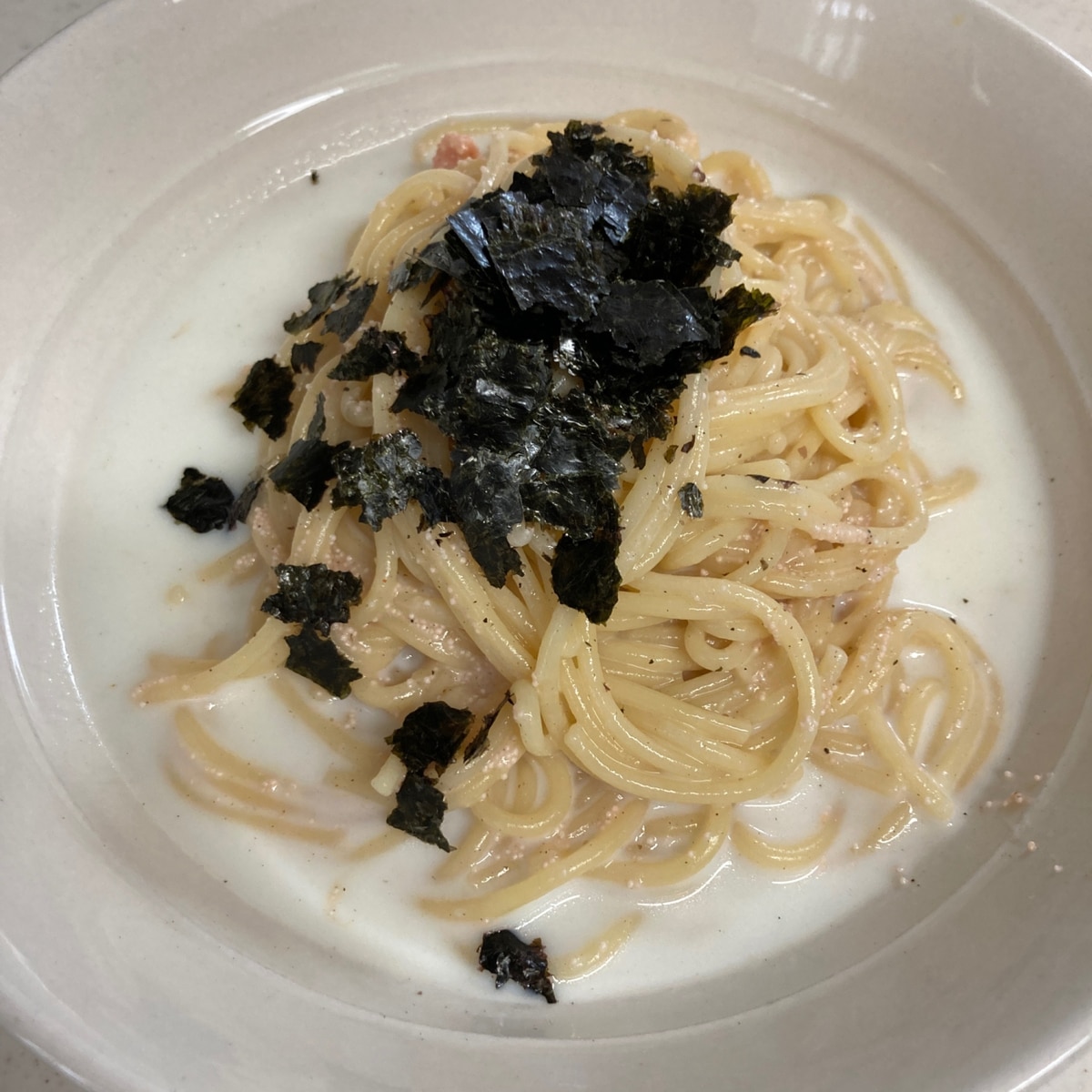 マヨネーズを使わない 本格 明太子のクリームパスタ レシピ 作り方 By とむ様 楽天レシピ